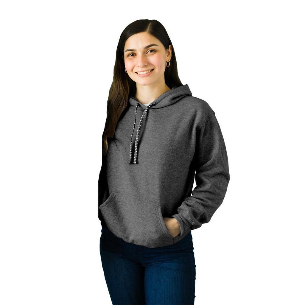 Blusa Moletom Canguru com Capuz Liso Feminino Juvenil