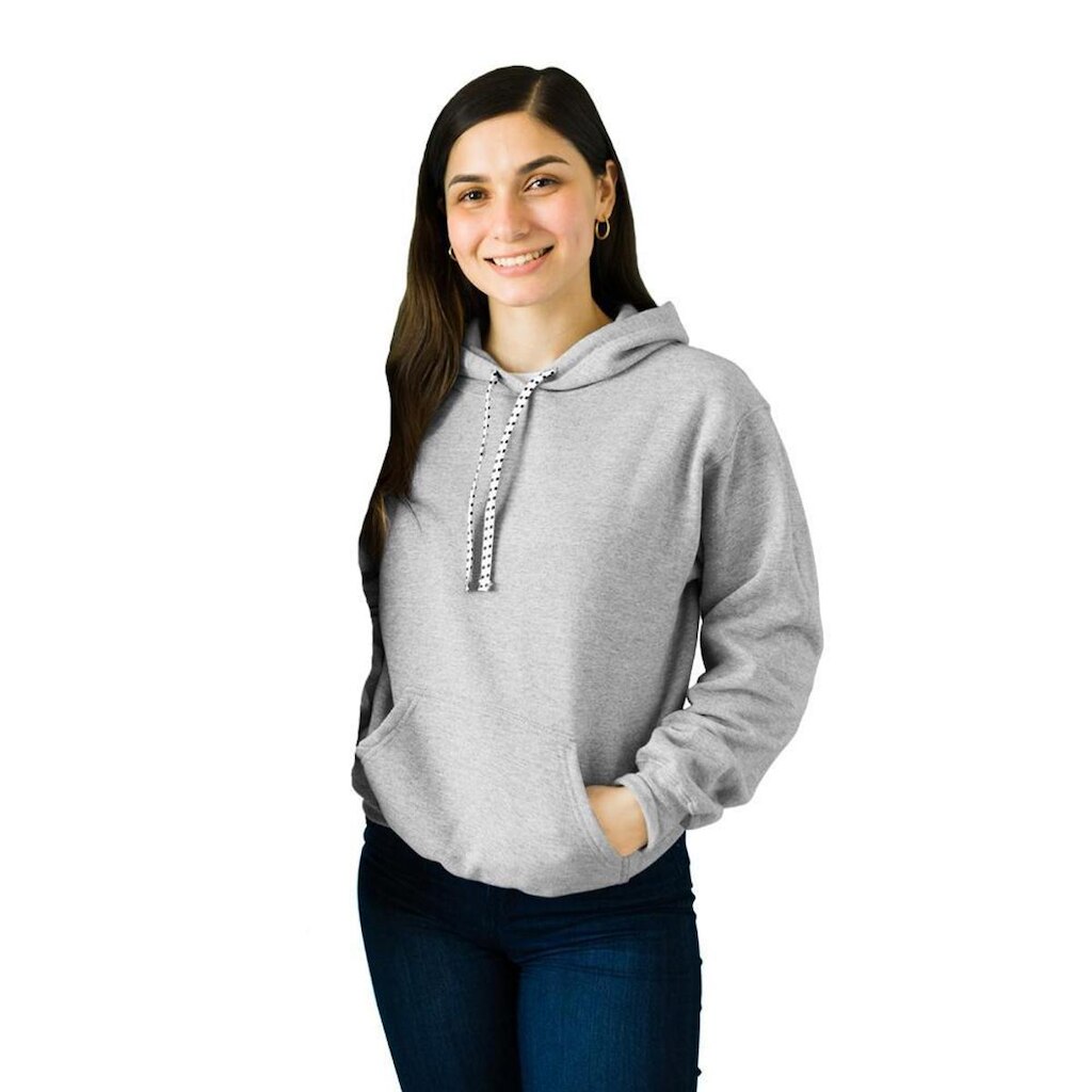 Blusa Moletom Canguru com Capuz Liso Feminino Juvenil