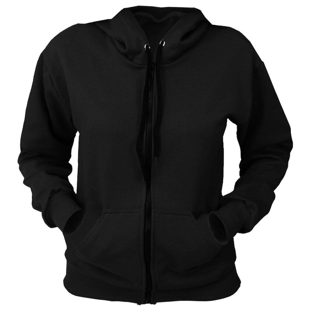 Blusa Moletom Com Ziper Masculino Plus Size Preto