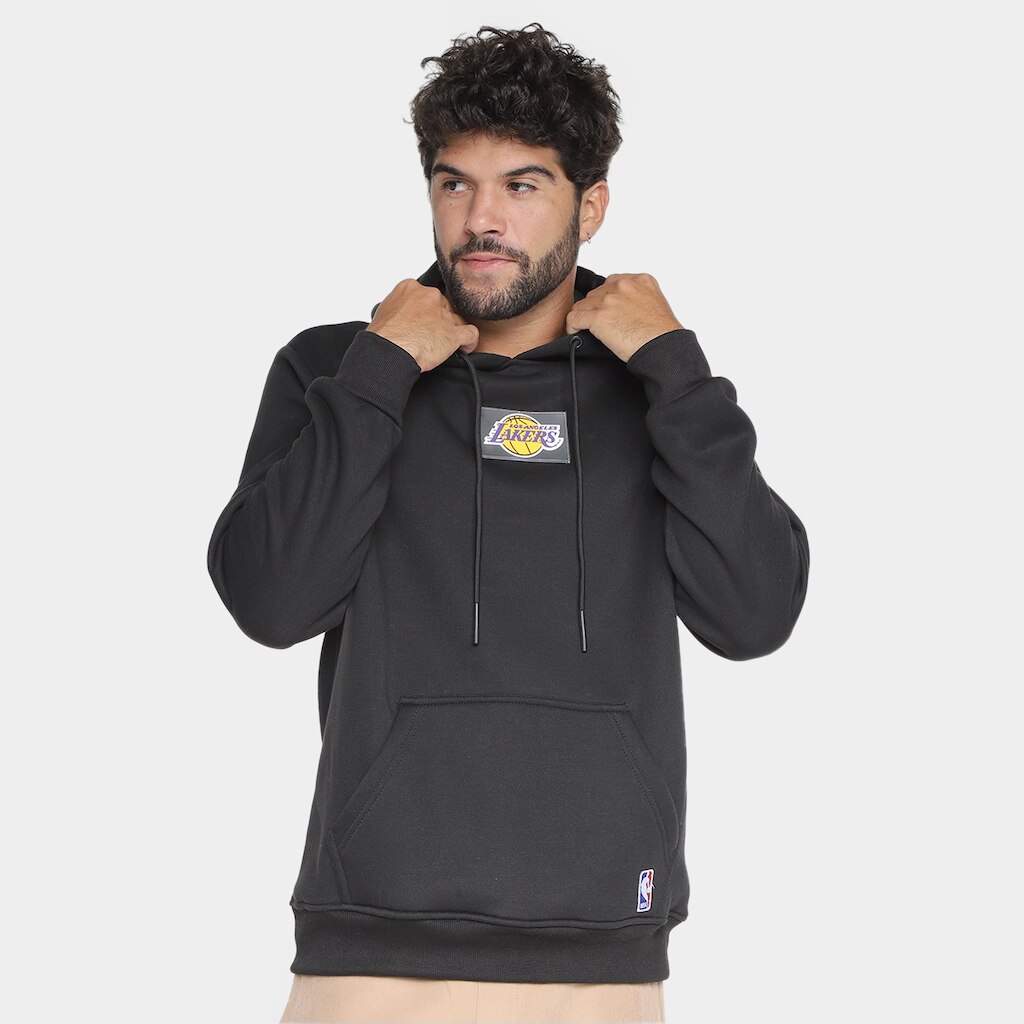 Blusa Moletom NBA Lakers Com Capuz Masculina