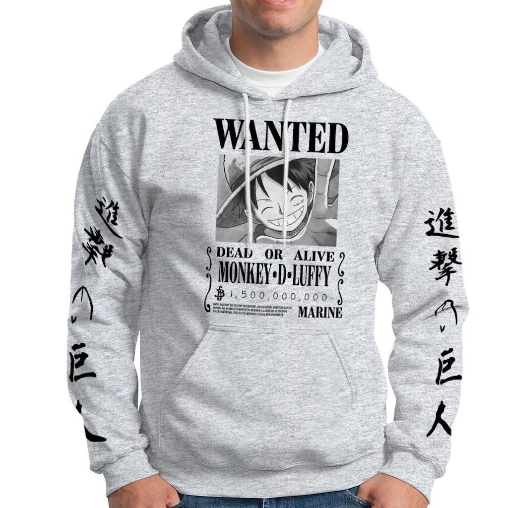 Blusa Moletom Piece Monkey Luffy Masculino Feminino Em Algodão Com Capuz