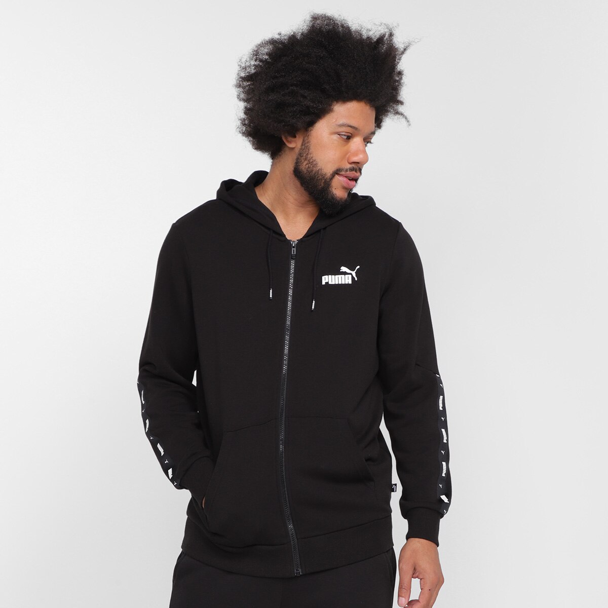 puma leopard moletom com capuz