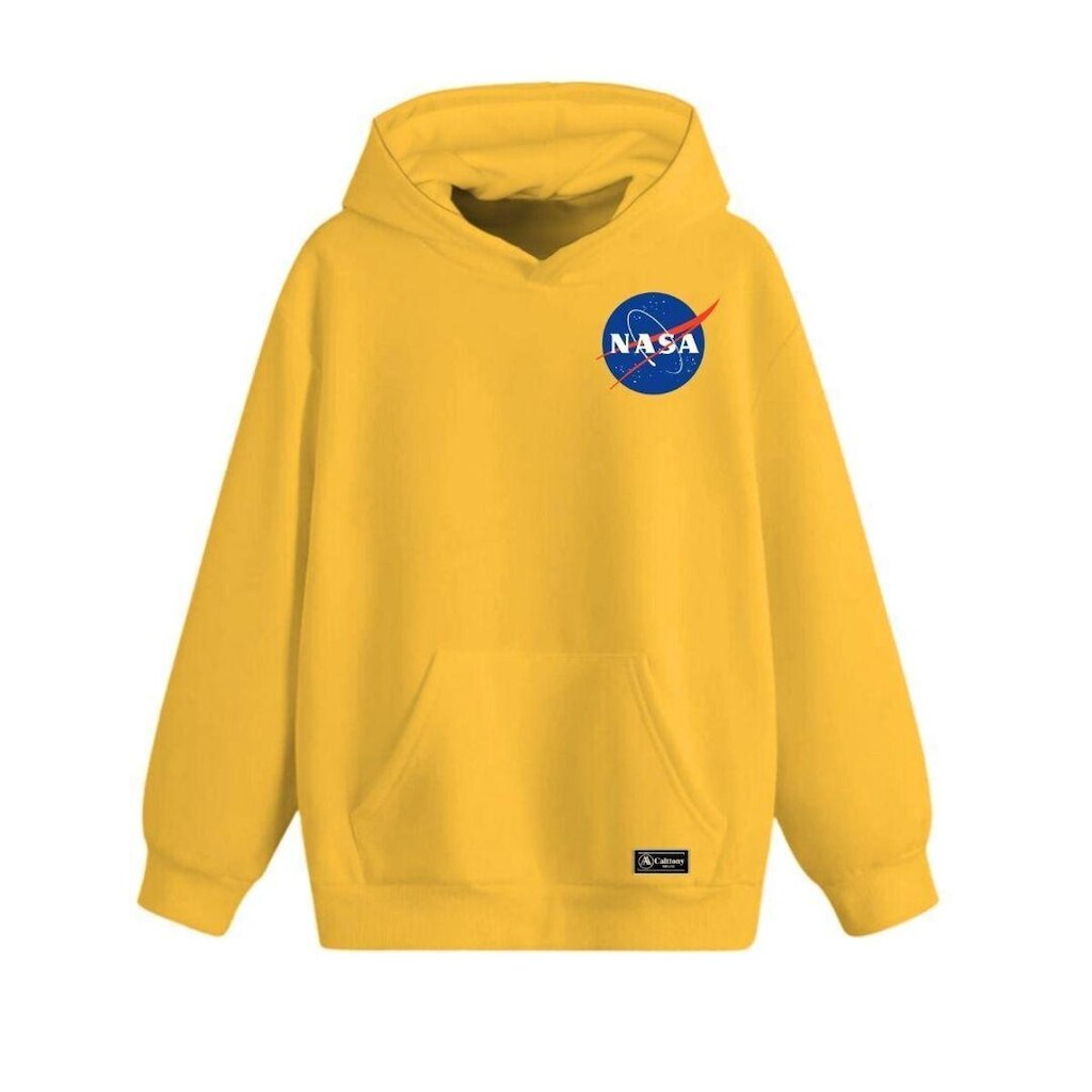 Blusão Moletom Canguru Nasa Infantil Personalizado com Capuz e Bolso