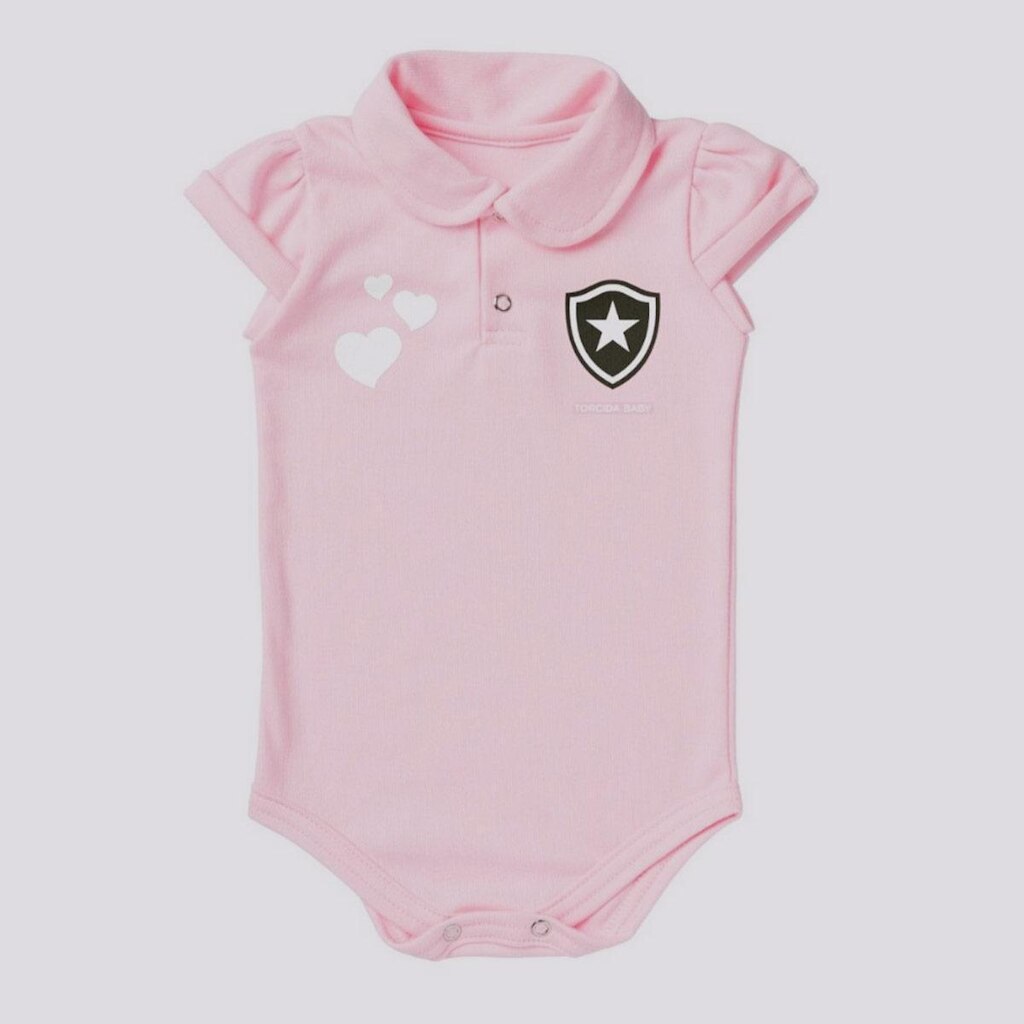 Body Botafogo Torcida Feminino Rosa