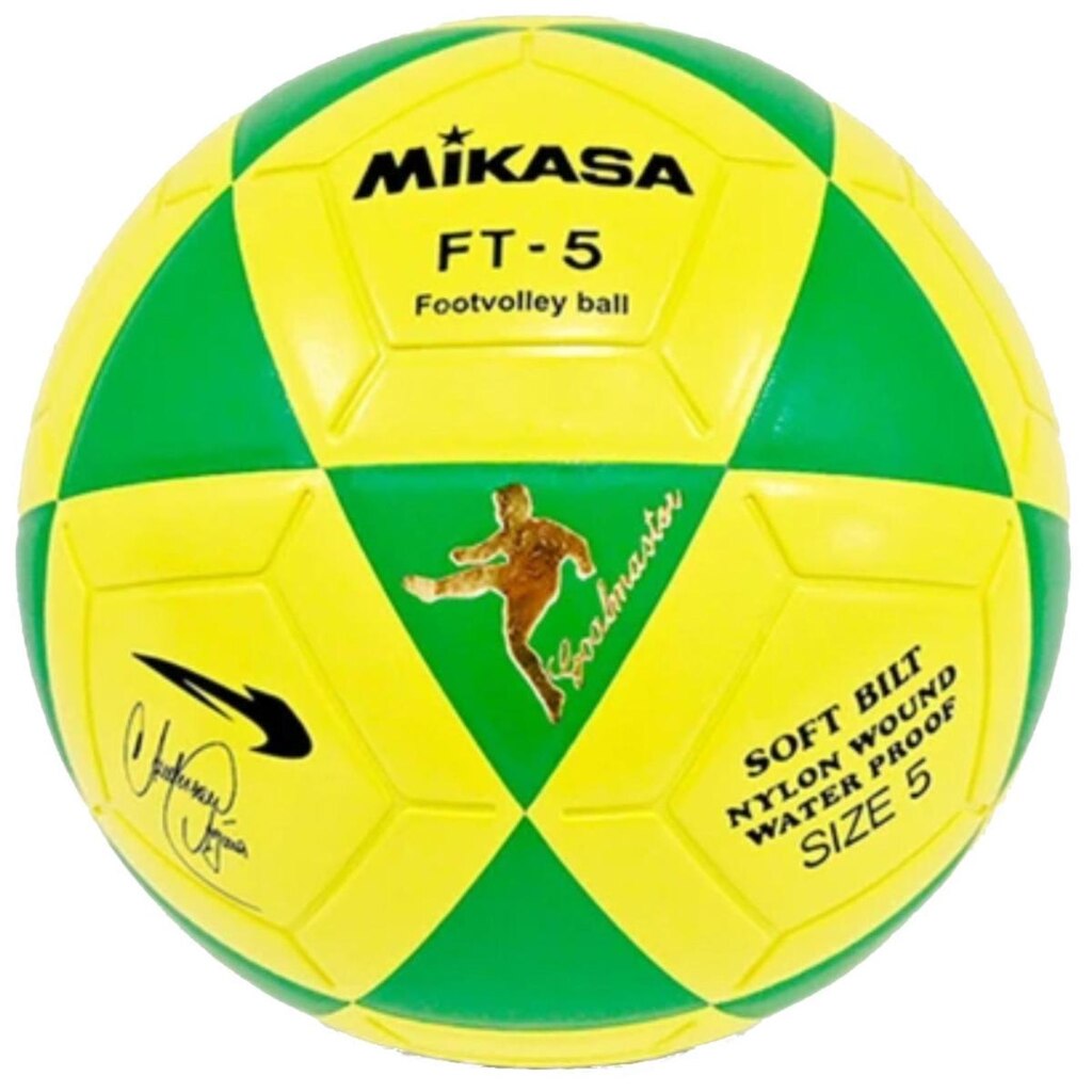 Bola de Futevôlei Mikasa FT-5 Edição Anderson Águia Amarelo e Verde Oficial
