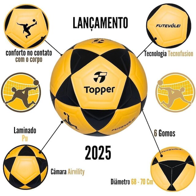 Bola de Futevôlei Topper Oficial R1