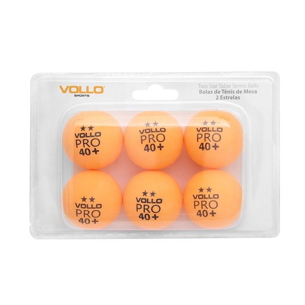 Bola De Tenis De Mesa Com 6 Unidades Vollo