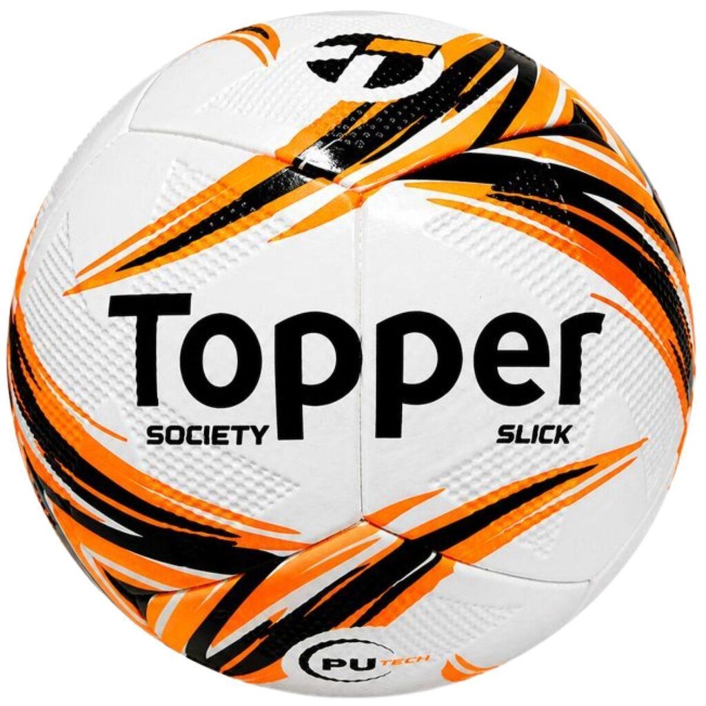 Bola Futebol Society Topper Slick Grama Sintética Alta Durabilidade