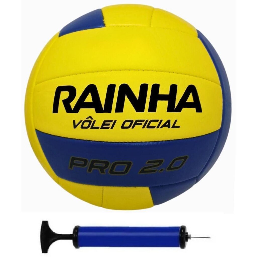 BOLA RAINHA VOLEI OFICIAL PRÓ 2.0 COM BOMBA DE AR