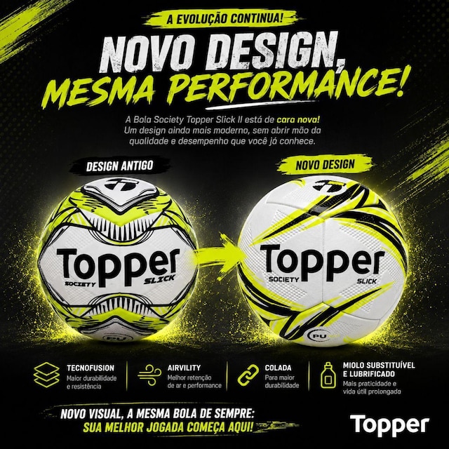 Bola Society Topper Slick Bomba De Ar