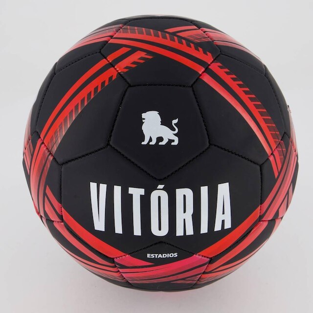 Bola Vitória Estádios 24 Campo Preta e Vermelha