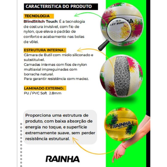 BOLA VOLEI RAINHA SUNNY BOMBA DE AR