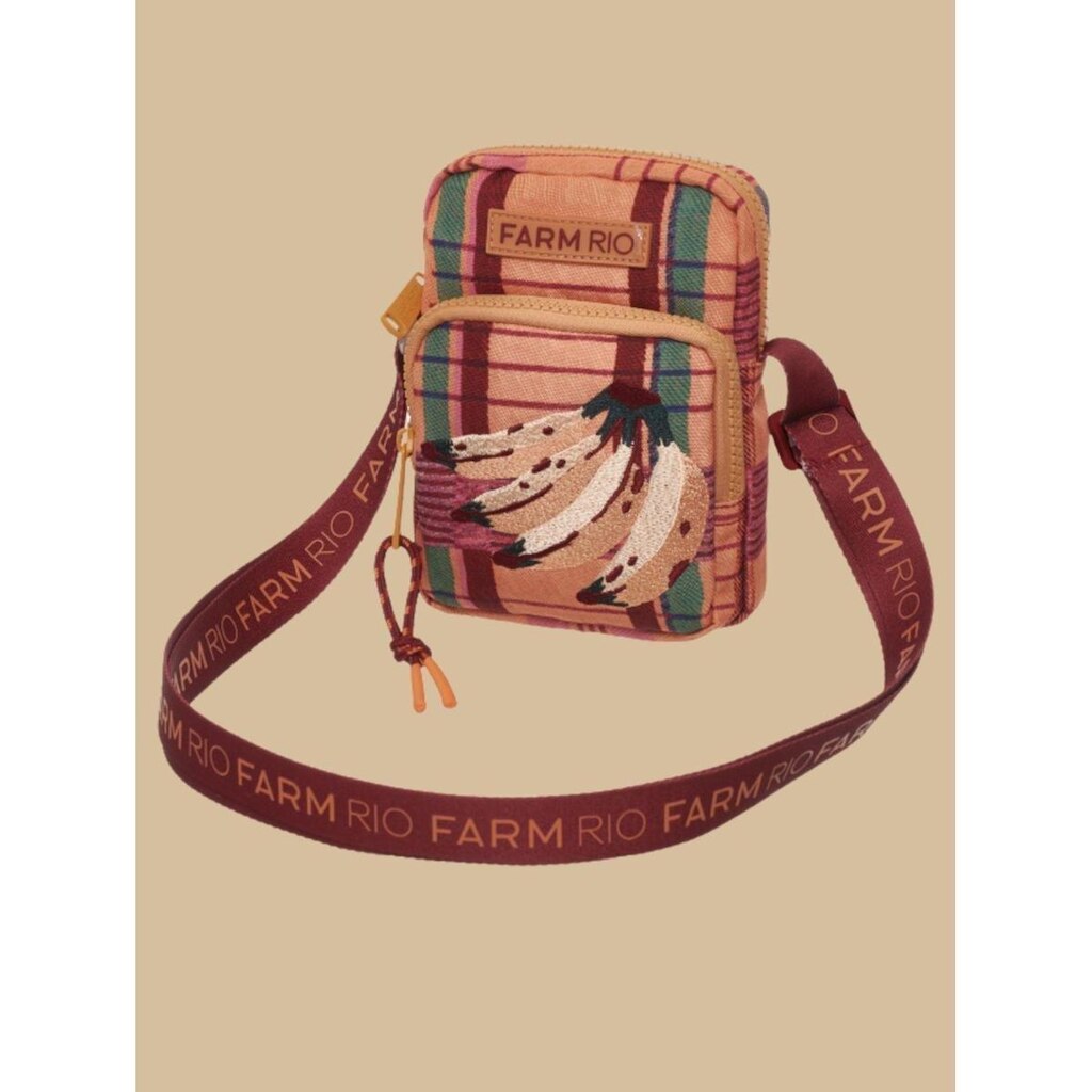 Bolsa da Gema Sofia Xadrez Laranja Farm