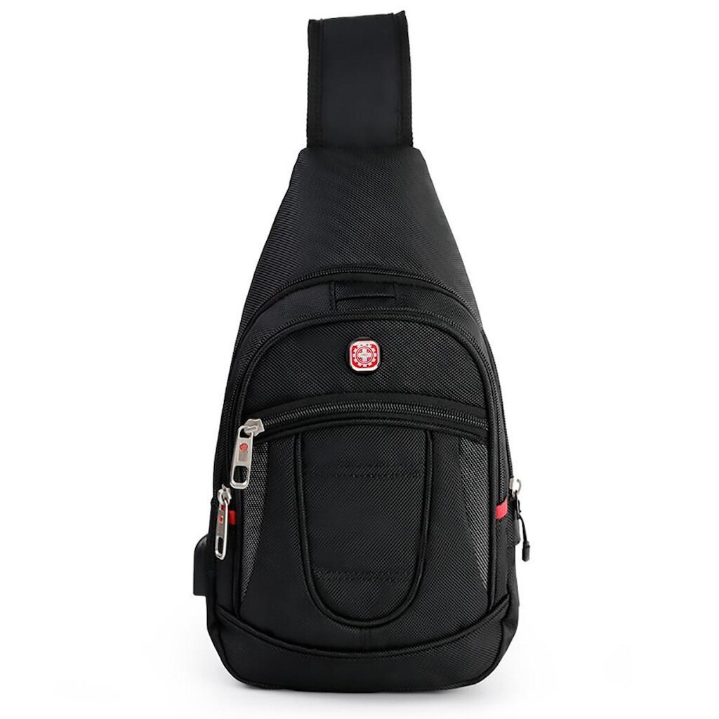 Bolsa Transversal Executiva Crosswave Masculina USB Shouder Bag Resistente Antifurto 6 Litros