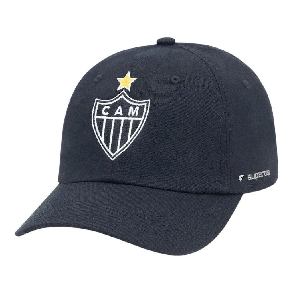 Bone Atlético Mineiro Bordado Frontal e Lateral Dora U - Branco