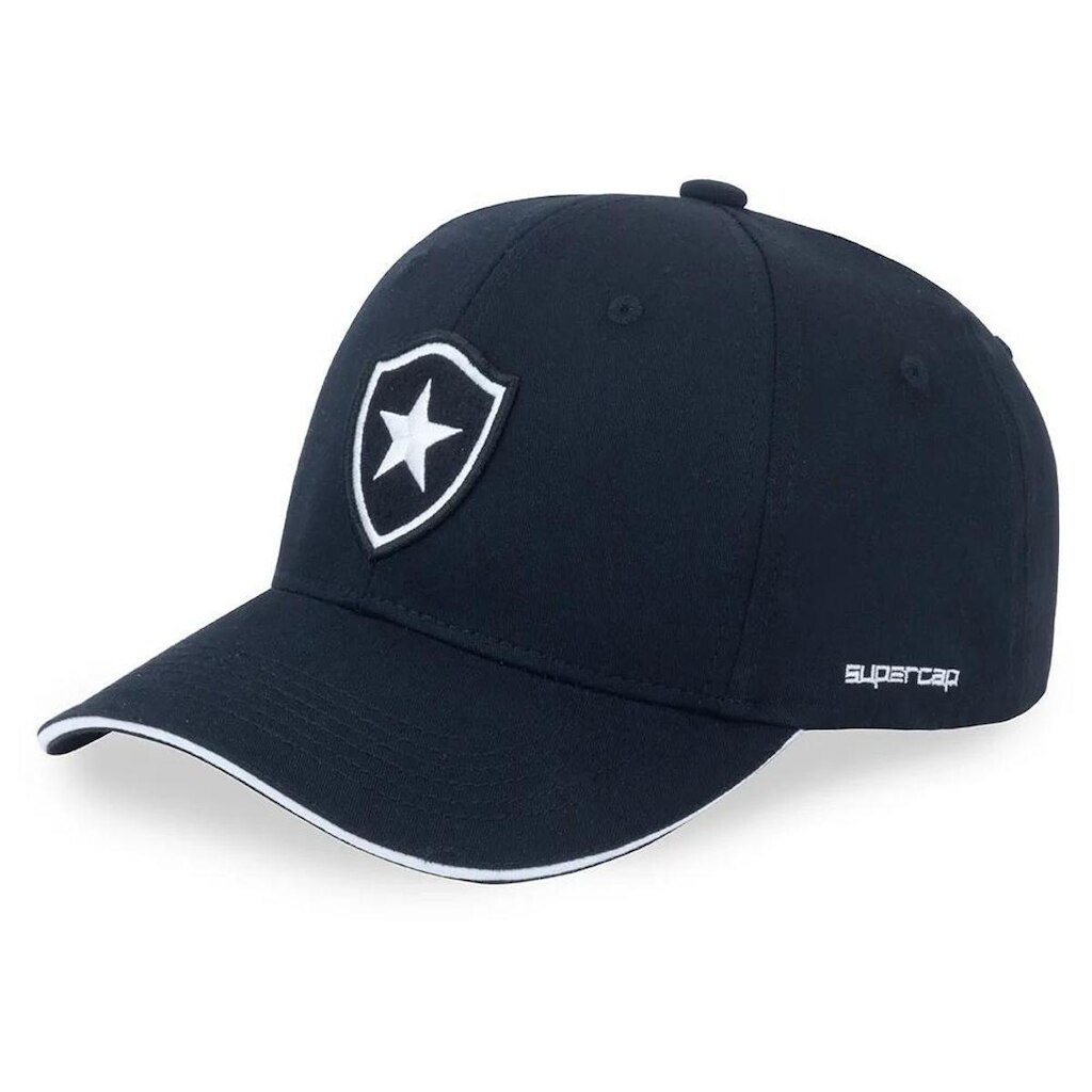 Boné Botafogo SuperCap Aba Curva Escudo Bordado - Oficial