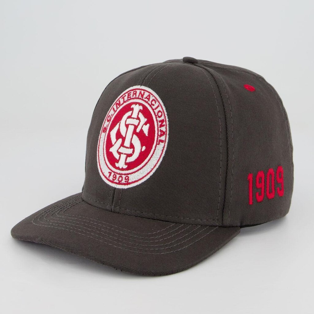 Boné Internacional Escudo Cinza e Vermelho