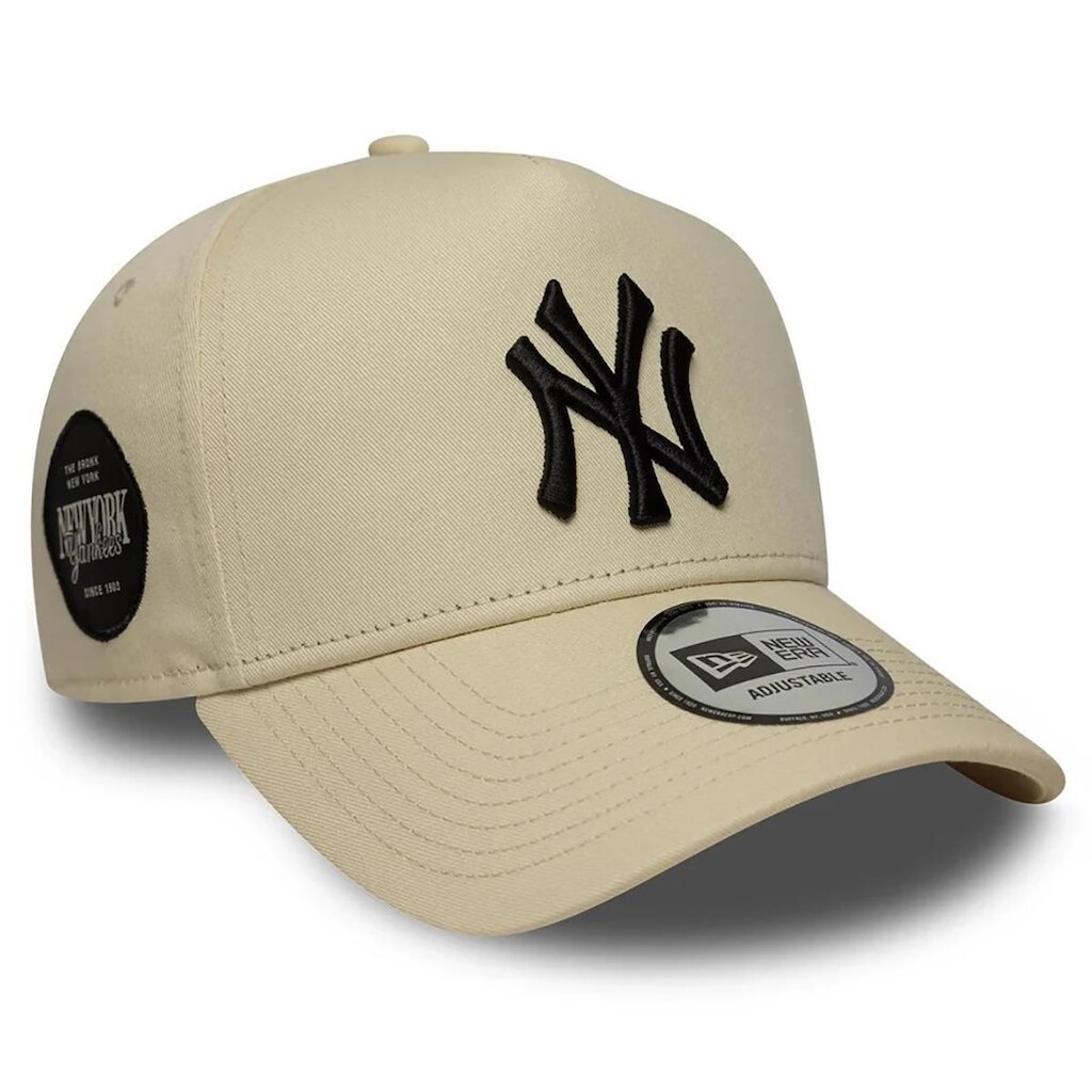 Boné New Era 9FORTY A-Frame New York Yankees MLB Patch Bege