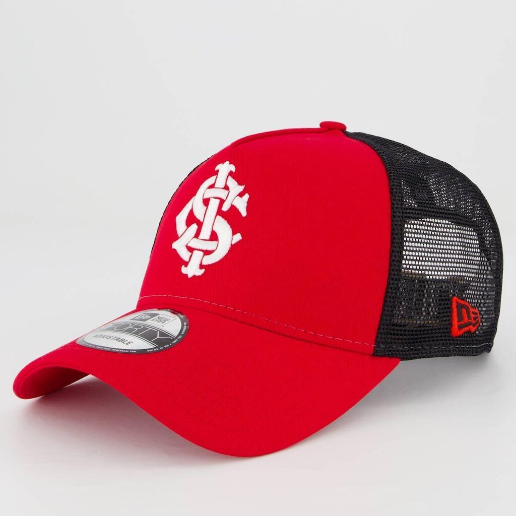 Boné New Era Internacional 940 Trucker Vermelho e Preto