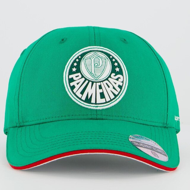 Boné Palmeiras 6 Gomos Verde e Vermelho