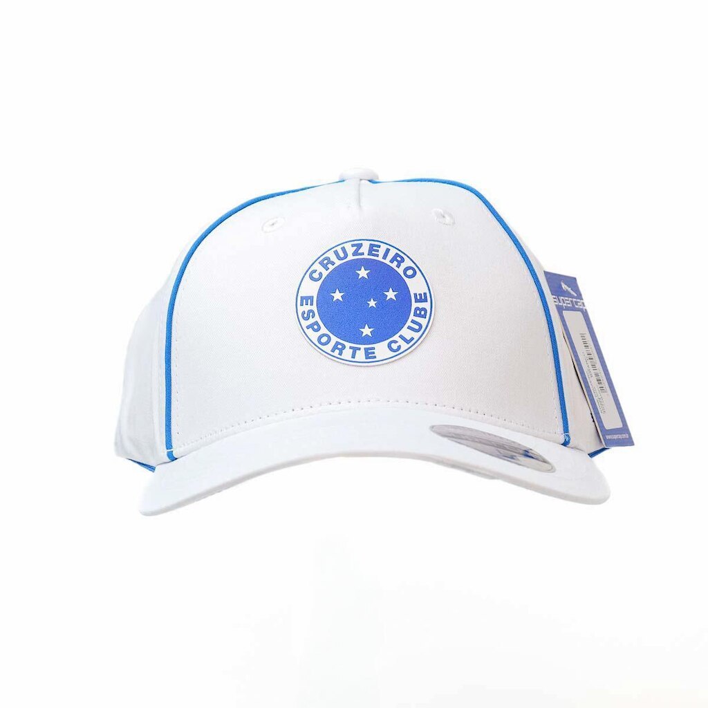 Boné Supercap Cruzeiro Silk Relevo Frontal e Lateral Dora