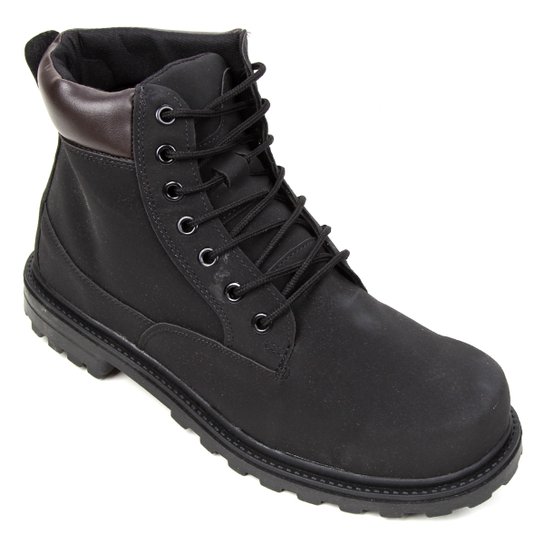 Bota Cano Médio Saxxon Adventure Masculina - Preto Menor preço em Bota Cano Médio Saxxon Adventure Masculina - Preto
