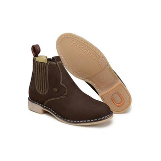 Bota Chelsea Masculina Couro Elástico Dia a Dia Conforto