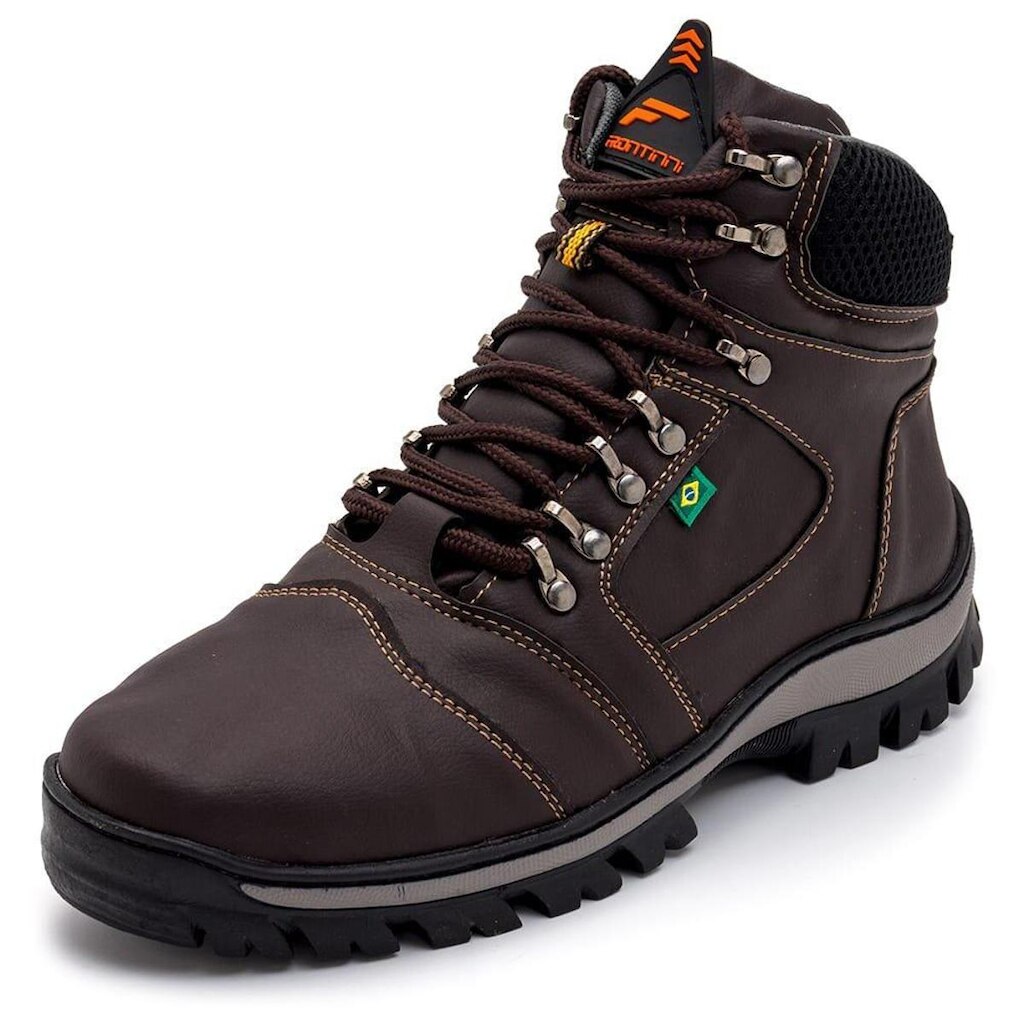 Bota Coturno Adventure Trekking Resistente Para Trilhas E Trabalhos Pesados Cafe