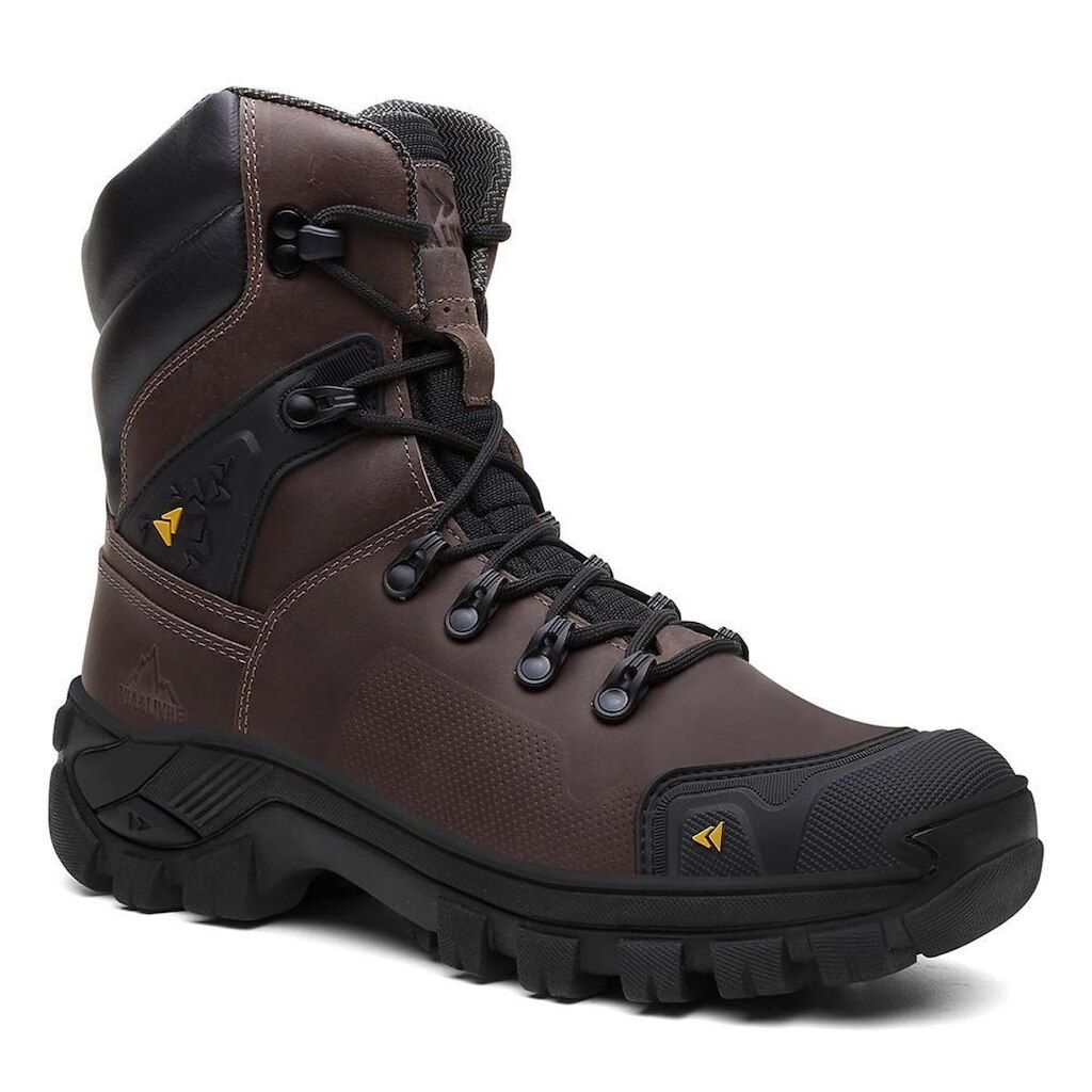 Bota Coturno Cano Longo Adventure Masculina Coturno Em Couro Legítimo Resistente e Robusto Vegas