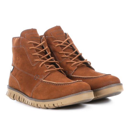 Bota Coturno Cavalera Nobuck Facundo Masculina - Marrom Claro