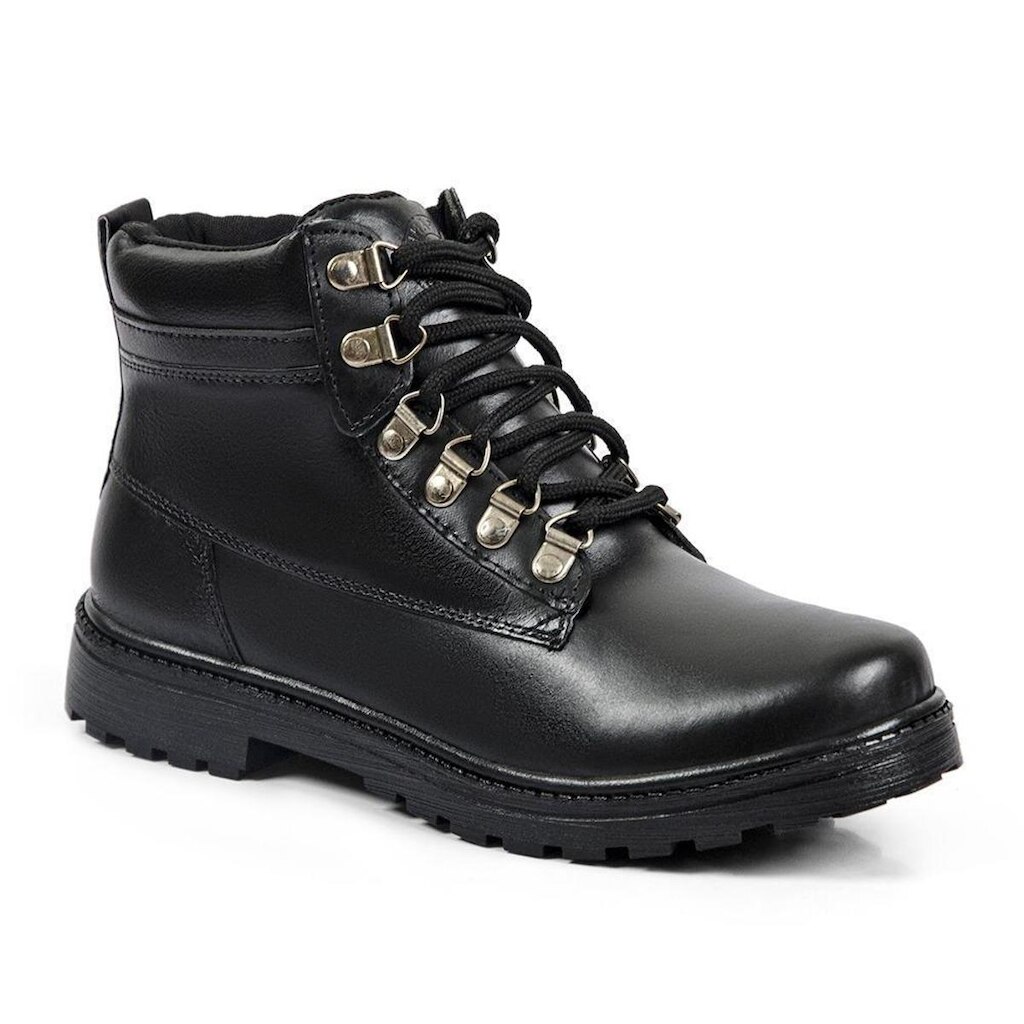 Bota Coturno Masculino Couro Cadarço Cano Curto Conforto