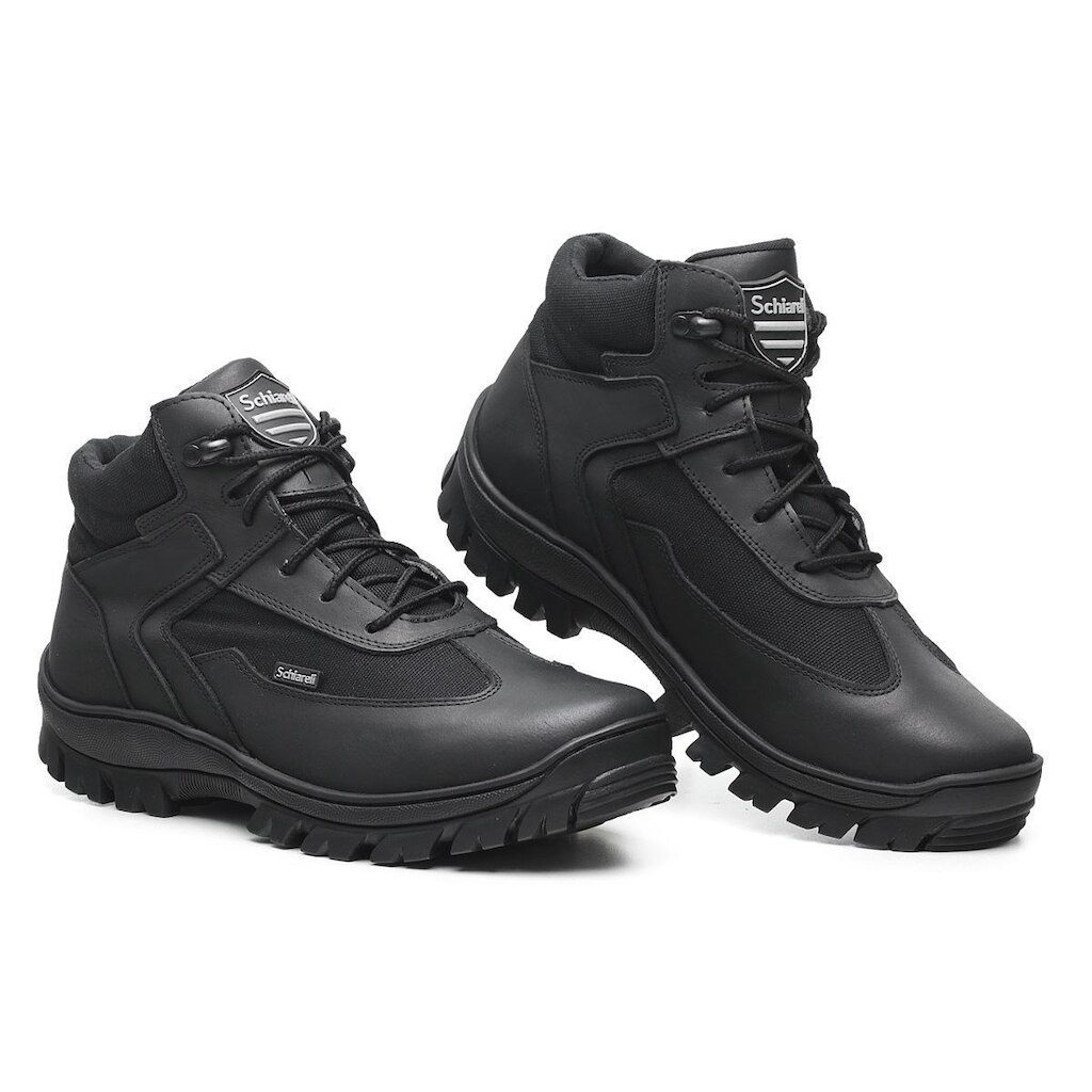 Bota Coturno Militar 980 Schiareli Em Couro