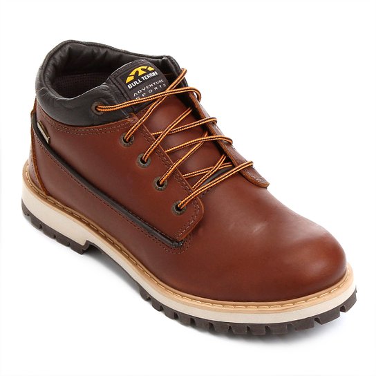 Bota Couro Bull Terrier Clark Masculina - Marrom Claro