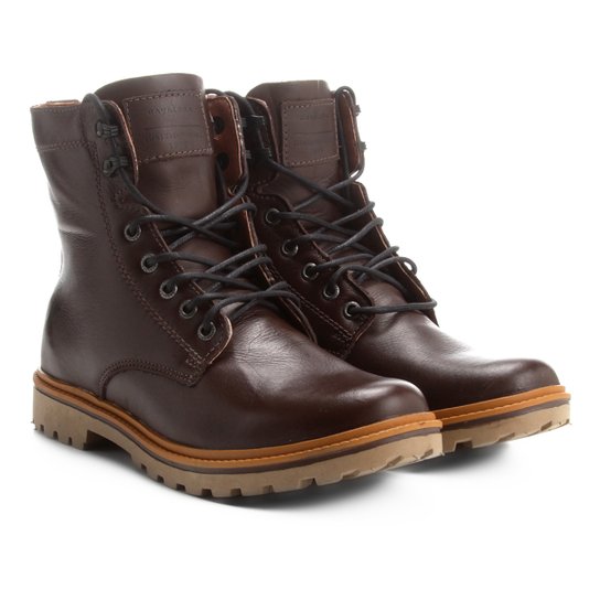 Bota Couro Coturno Cavalera Masculino - Café