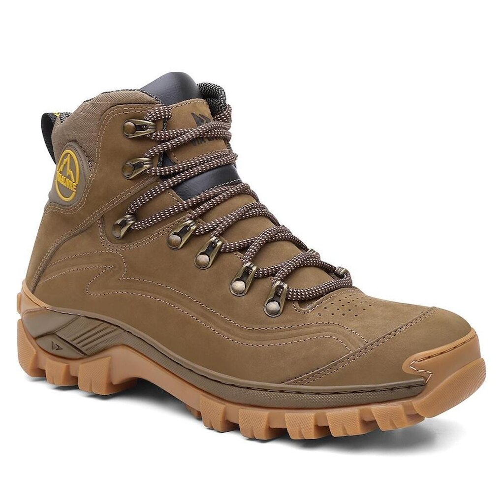 Bota de Couro Masculina Adventure Com C.A. Trilha Antiderrapante