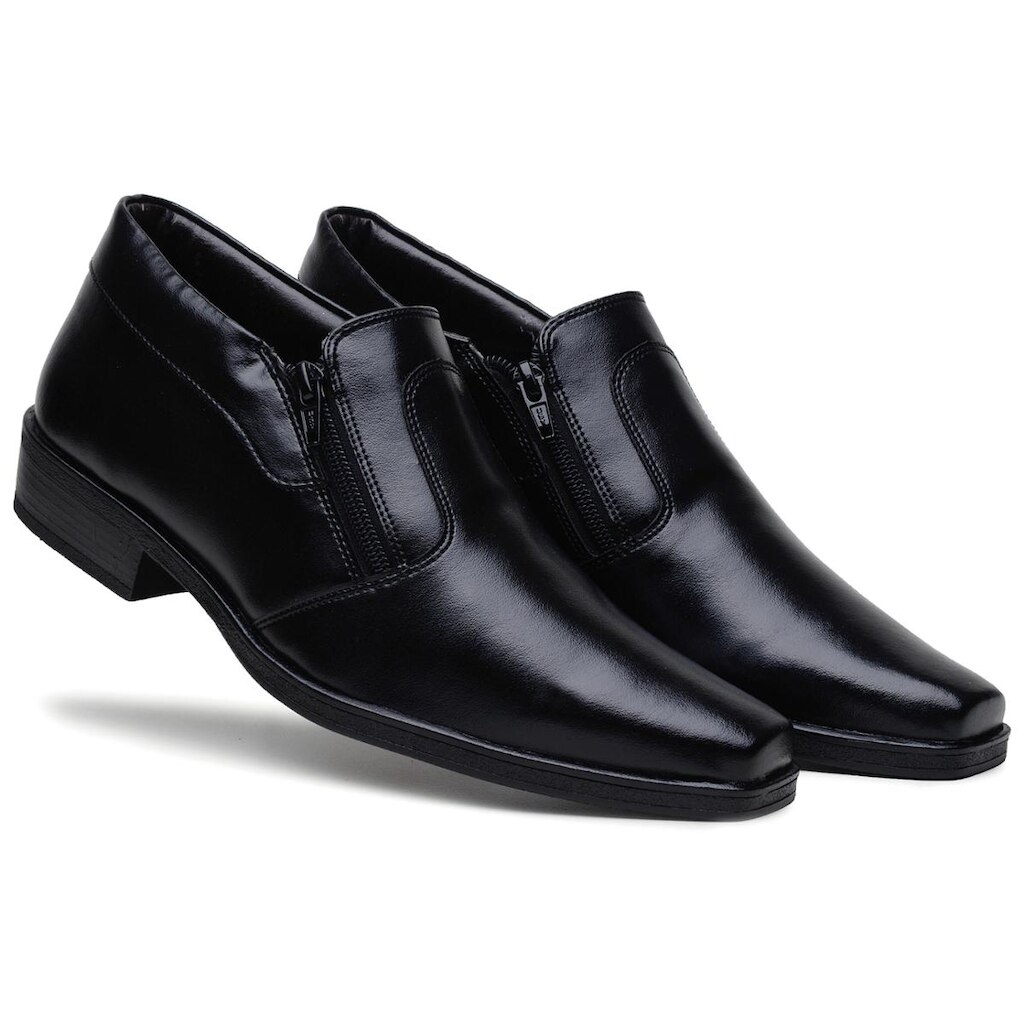 Bota estilo social cano baixo com zíper lateral Bertelli
