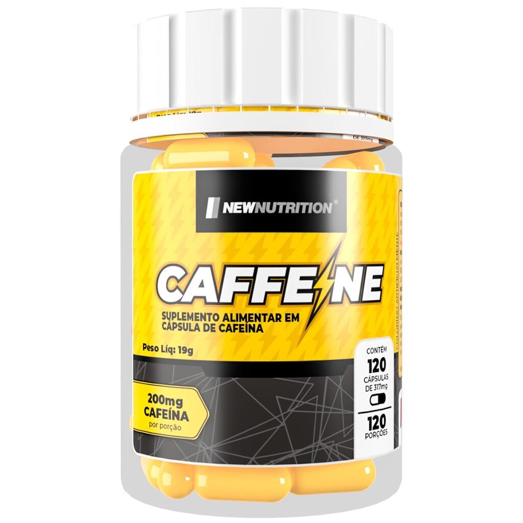 Cafeína 200mg 120 Cápsulas NewNutrition