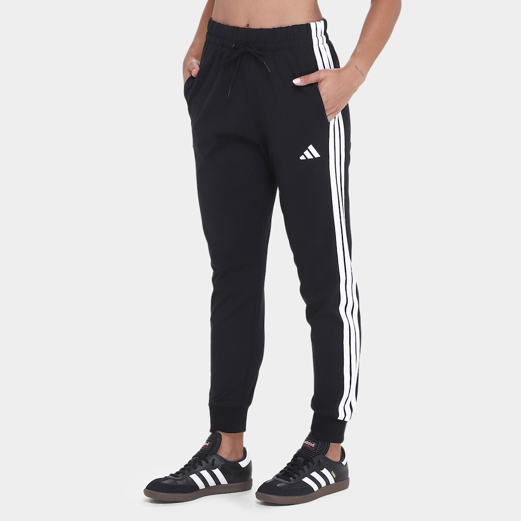 Calça Adidas Single Jersey 3 Listras Feminina