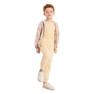 Calça Básica Emoji em Moletom Infantil Unissex Quimby