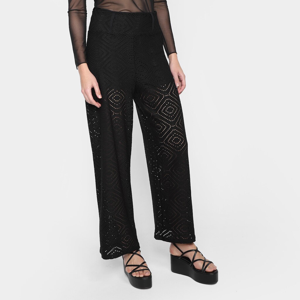 Calça Colcci Perfuros Cintura Alta Feminina