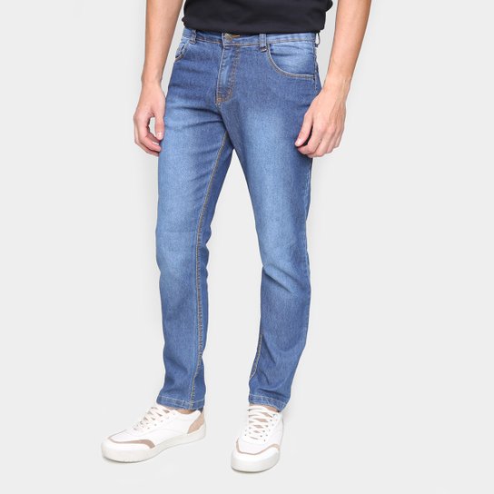 Calça Jeans Ecxo Básica Cintura Média Masculina - Azul é ruim? Calça Jeans Ecxo Básica Cintura Média Masculina - Azul é boa?