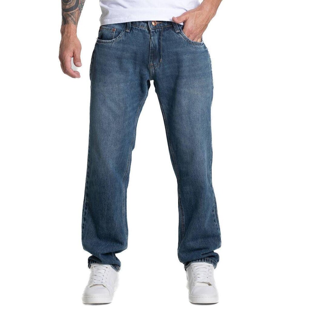 Calça Jeans Sawary Reta - 281556 - Azul médio 48