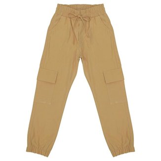 Calça Juvenil Look Jeans Sarja Cargo Collor - 6 - CAQUI