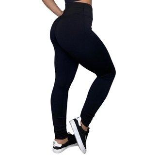Calça Legging Lisa Suplex Flanelada / Forrada Cós Alto