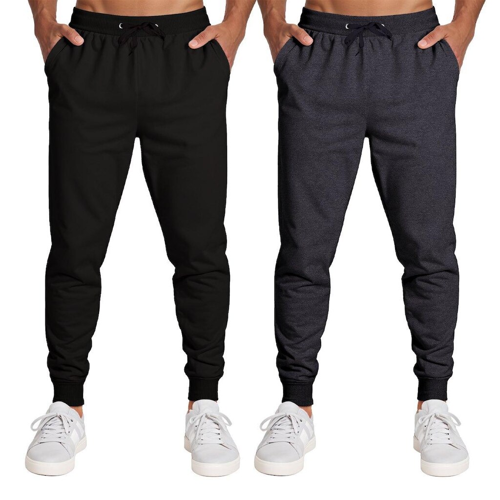 Calça Masculina Moletom Flanelada Slim Bolsos Algodão Kit 2