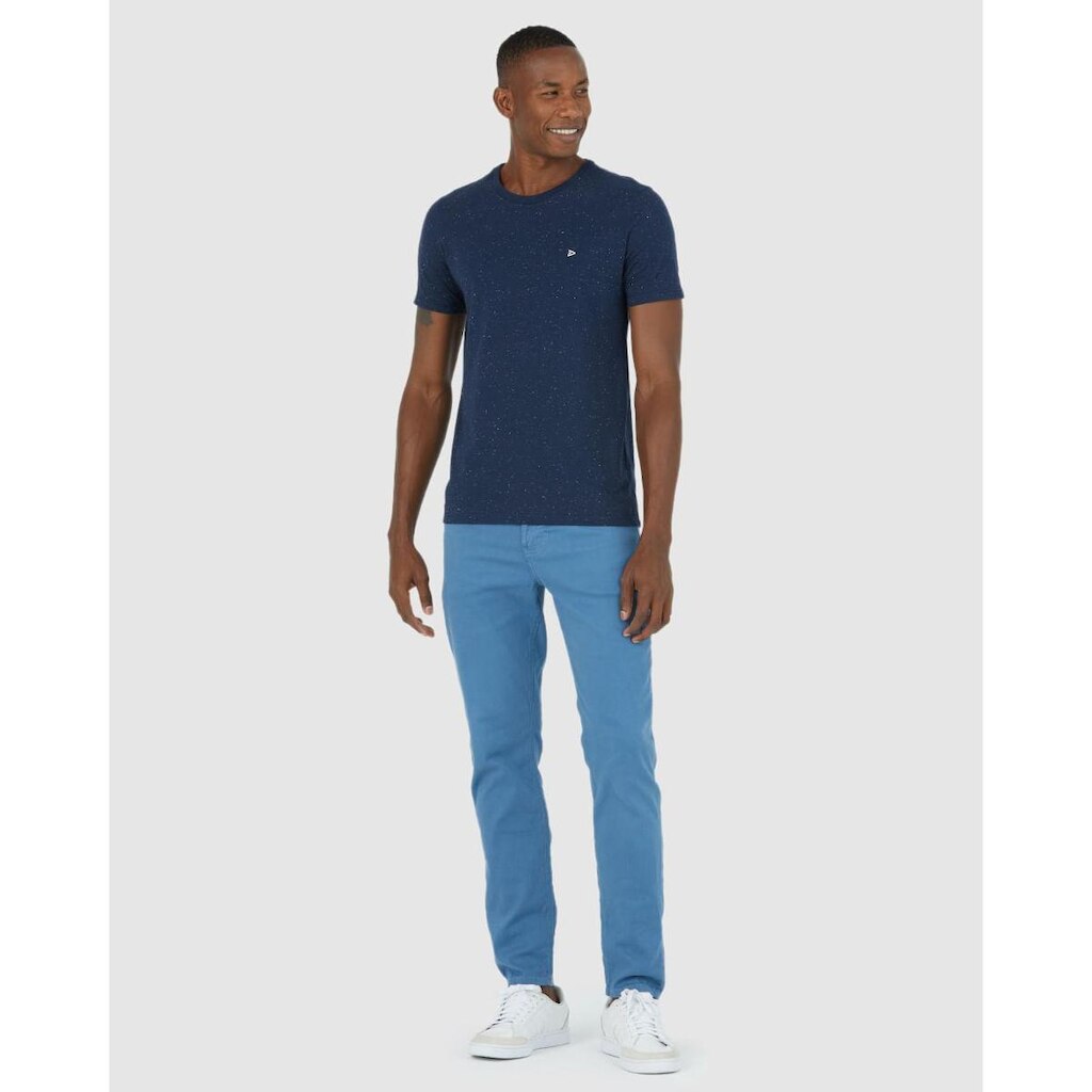 Calça Masculina Slim Cintura Média Em Sarja Com Elastano Azul - 48