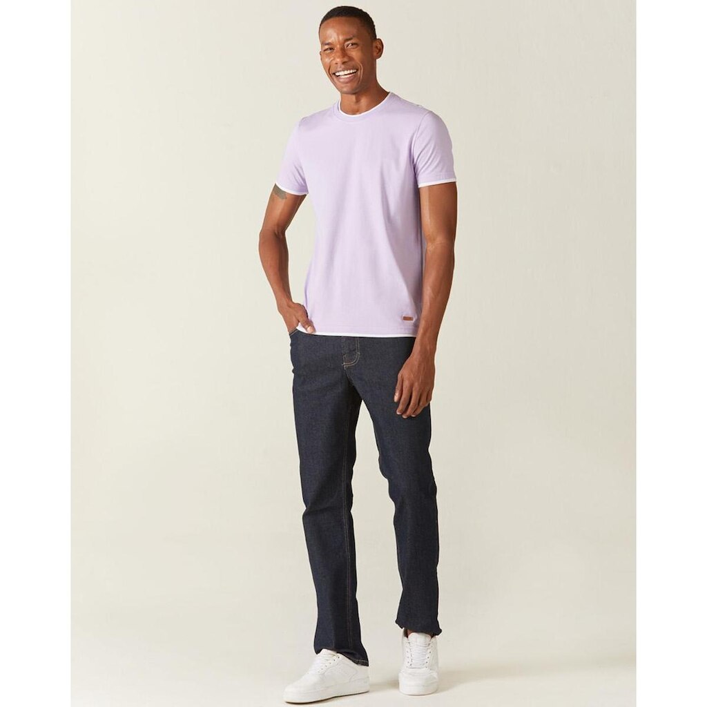 Calça Masculina Tradicional Em Flex Jeans Azul Escuro - 38