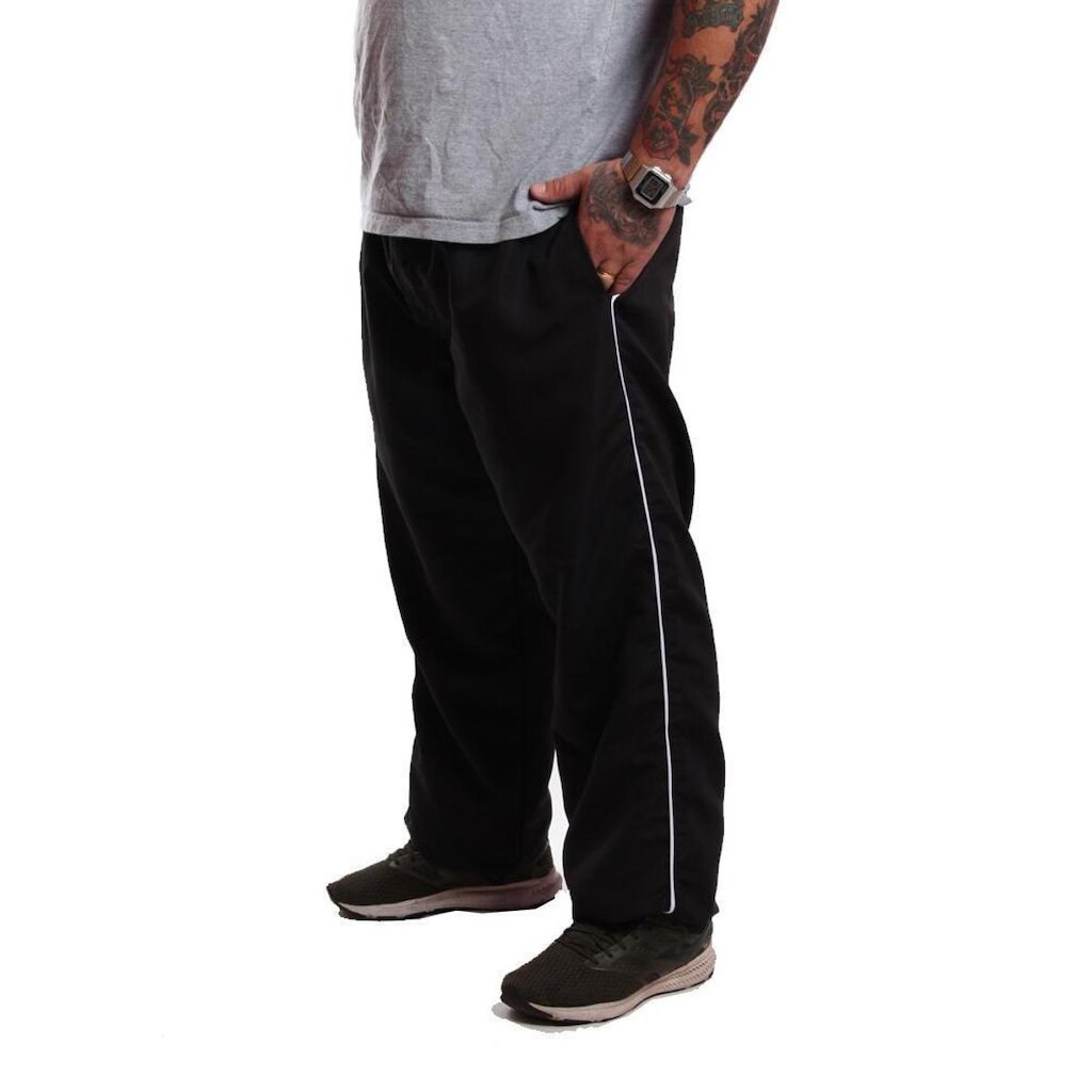 Calça Tactel Ox Silver Plus Size Bolso frente e costa