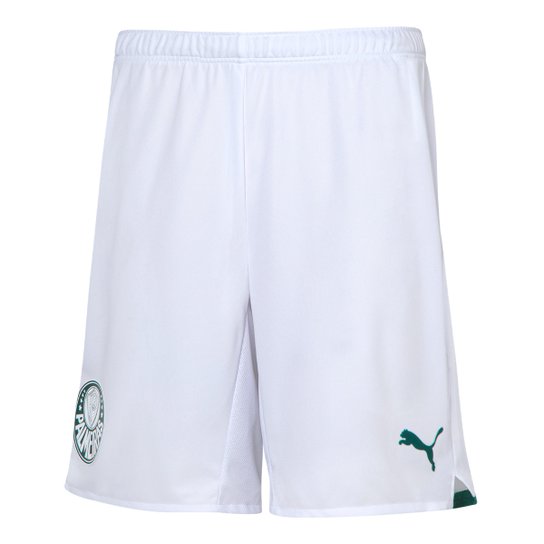 Calção Palmeiras I 21/22 Puma Masculino - Branco Menor preço em Calção Palmeiras I 21/22 Puma Masculino - Branco