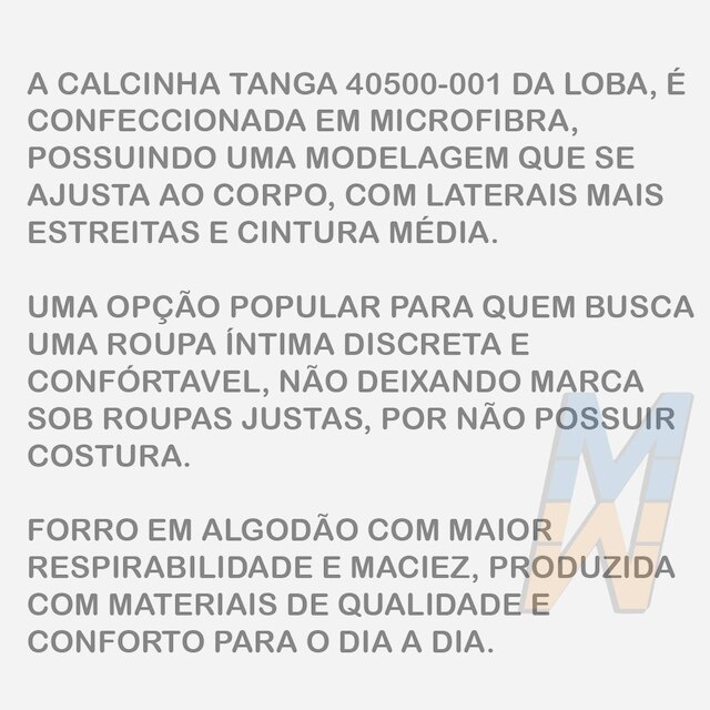 Calcinha Tanga Sem Costura Microfibra Lupo 40500-001